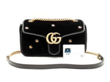 Gucci Gg Matelassé Small Quilted Black Velvet Shoulder Bag Fw0225lpzxdu