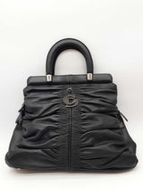 Christian Dior Black Leather Karenina Top Handle Bag Eb1026wrxde
