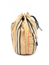 Burberry Phoebe Heritage Stripe Eco-nylon Drawstring Bucket Bag Fw0125crsa