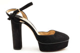Jimmy Choo Black Velvet Maple Platform Pumps Size 38 Eb1125lxzdu