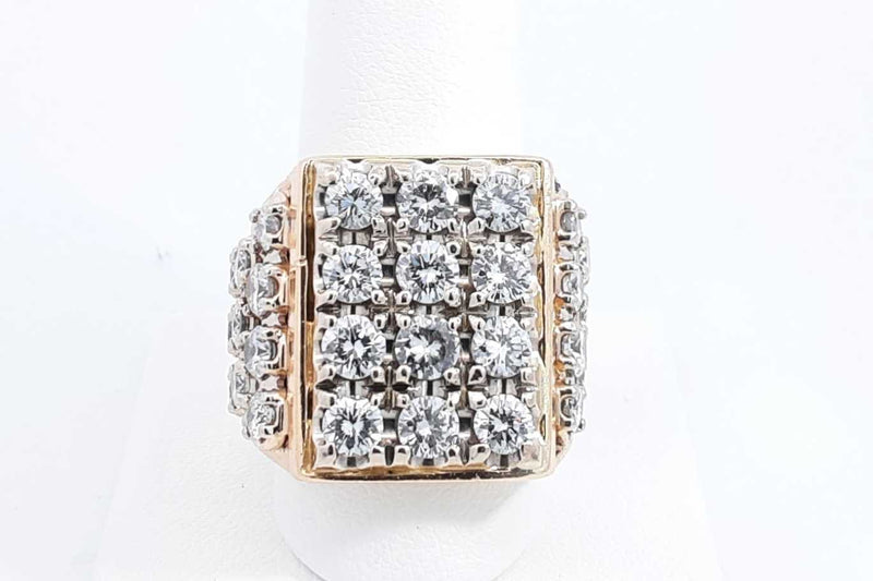 Approx. 9.6ctw Diamond Ring In 14k Yellow Gold 21.4 Grams Size 9 Eb0824cxxzdu