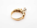 1.38 Cttw Diamond & 18k Yellow Gold Rope Ring 7.4 Grams Size 6 Fw0925lwxzdu