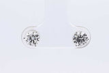 1.0cttw Lab Grown Diamond Stud Screwback Earrings 14k White Gold 0.8g Eb326orxdu