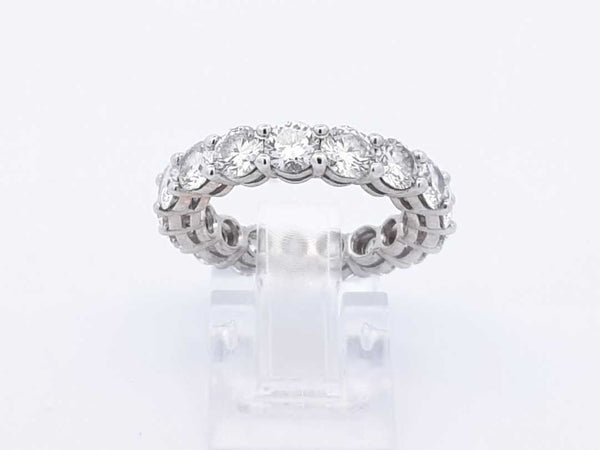 4.25 Cttw Lab-grown Diamond & 14k White Gold Ring 4.9 Grams Size 6 Fw0425orrdu