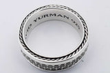 David Yurman Diamond Streamline Two Row 925 Band Ring 9g Size 8.5 Eb0326rxzsa