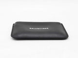 Balenciaga Cash Coin And Card Holder In Black Grained Leather Fw0725lzxdu