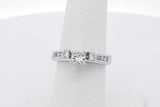 0.64cttw Diamond Ring In 14k White Gold 4.2 Grams Size 6 Eb0826wrxsa