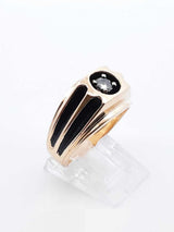 0.25 Ctw Recessed Diamond & 14k Yellow Gold Ring 11.5 Gram Size 9.5 Fw00825rxzdu
