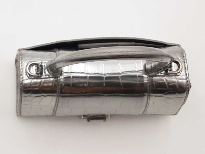 Balenciaga Hour Glass Silver Handbag Aa0426wrzsa – Max Pawn