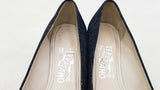 Salvatore Ferragamo Denim Print Vara Pumps Size 5.5 Eb1125ixdu