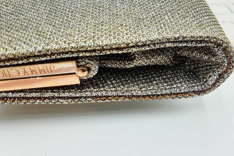 Jimmy Choo Cayla Gold Metallic Clutch Eb1124lrxdu