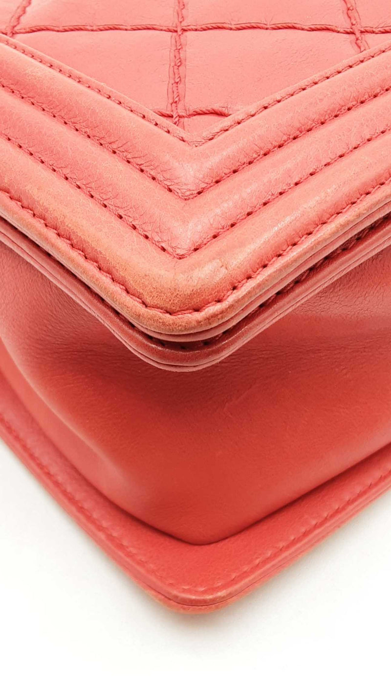 Chanel Boy Bag Red Quilted Double Stitch Sd0925oozxdu