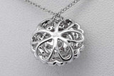 0.37cttw Effy Diamond Pendant Necklace 14k White Gold 3.9g 16-18 In Eb0526wwxsa