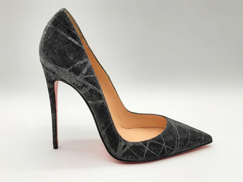 Christian Louboutin Kate 120 Tissu Etincelle Silver Heels Size Eu 41 Do0624lorde