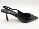 Prada Black Patent Leather Slingback Pump Heels Size Eu 35 Do0826lrxde