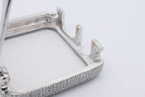 Lab Grown Diamond 14k White Gold Smart Watch Case Cover 33.6 Grams Eb0226lexzsa