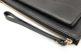 Michael Kors Cooper Black Leather Wristlet Eb0226lede