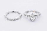 1.18cttw Diamond Wedding Set In 18k White Gold 5 Grams Size 4.75 Eb0825loxzsa