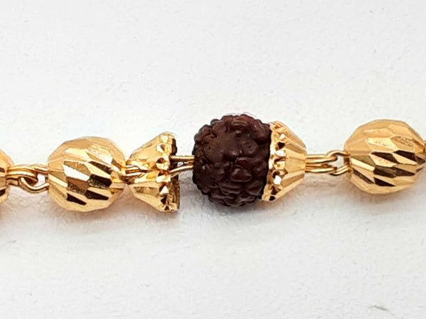18k Yellow Gold 25.2g Beaded Necklace 22 In Do0225srxde
