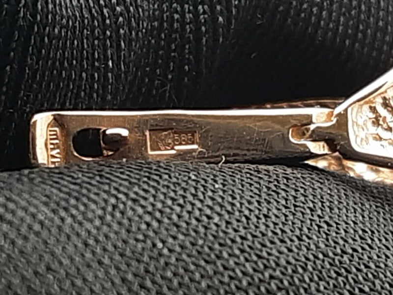 14k Rose Gold & Cubic Zirconia Crossover Leverback Earrings 4.5 Gram Fw0924lerdu