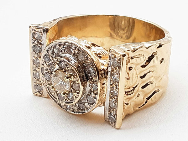 1.35 Cttw Diamonds 14k Yellow Gold 36.7g Solid Ring Size 17 Do0425orxzde