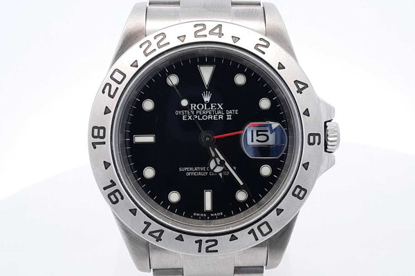 Rolex Explorer 2 Oyster Perpetual Date 40mm Stainless Steel Watch Ebioxzsa