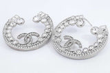 Chanel Metal Crystal Cc Xl Hoop Earrings Eb1225ixzdu