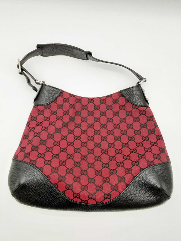 Gucci 272386 Red Gg Canvas Hobo Shoulder Bag Do0724lrxde