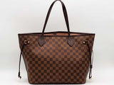 Louis Vuitton Damier Ebene Mm Neverfull Brown Handbag Aa0826wxzsa