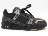 Louis Vuitton Trainer Sneaker Damier Black Size 9 Aa0826ozxsa