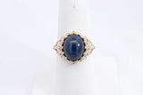 Blue Gemstone Ring In 14k Yellow Gold 5.1 Grams Size 7.5 Eb1024lixsa