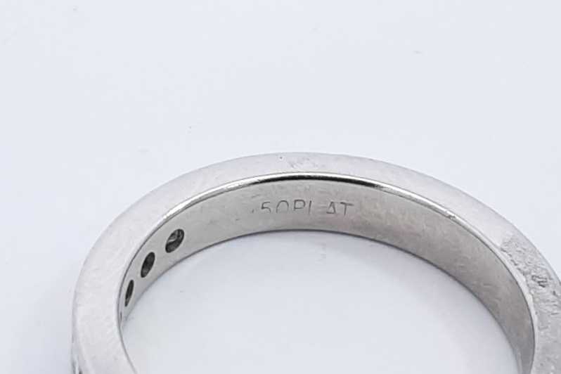 0.99ctw Diamond Ring In Platinum 6.2 Grams Size 6 Eb0424oorsa