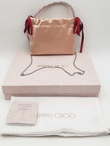 Jimmy Choo Satin Drawstring Mini Cystal Embellished Top Handle Bag Eb0426lrxsa