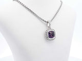 David Yurman Petite Albion Sterling Pendant Necklace 9.5g 16.5 Inch Fw0426lcrdu