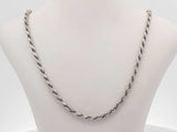 14k White Gold 12.4 Grams Rope Chain 24 In Aa0126rwrsa