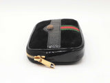 Gucci Ophidia Belt Bag In Black Suede & Patent Leather Size 85/34 Fw0926oexdu