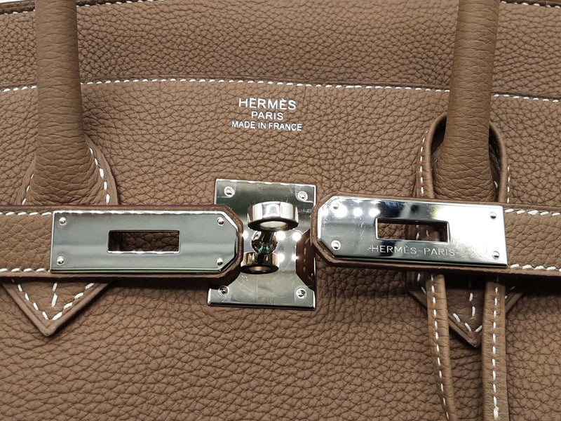 Hermes Birkin 35 Etoupe Brown Togo Palladium Handbag Do0325loxzxde