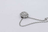 14k White Gold Diamond Pendant Necklace 4.4 Grams 17 Inch Eb0726pxzsa