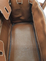 Hermes Birkin 25 Gold Brown Fjord Leather Gold Hardware Handbag Do0425oxcxzde