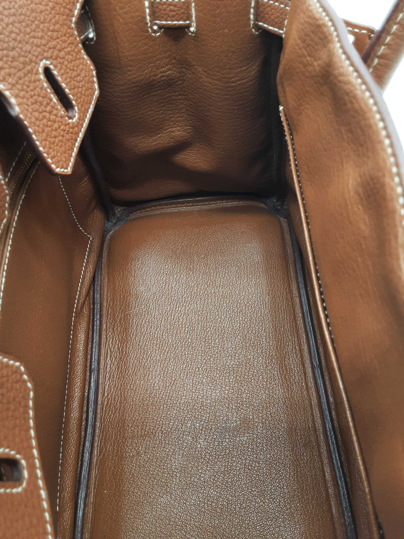 Hermes Birkin 25 Gold Brown Fjord Leather Gold Hardware Handbag Do0425oxcxzde