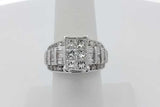 1.74cttw Diamond Ring In 14k White Gold 8.7 Grams Size 6 Eb1026srxsa
