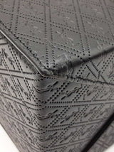 Yves Saint Laurent Take-away Top Handle Bag In Black Monogram-embossed Leather Fw026rzxdu