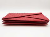 Bottega Veneta Red Ostrich Leather Piano Clutch Sd1025lczxde