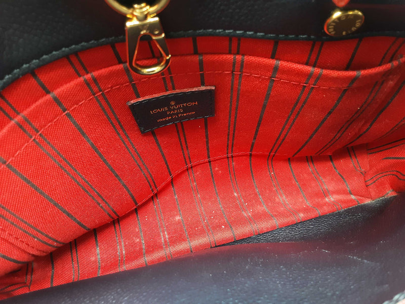 Louis Vuitton Montaigne Monogram Empreinte Marine Blue Red Leather Tote Bag Do0425lrxzde