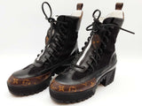 Louis Vuitton Laureate Desert Black Leather Boot Size Eu 40 Do1124wxzde