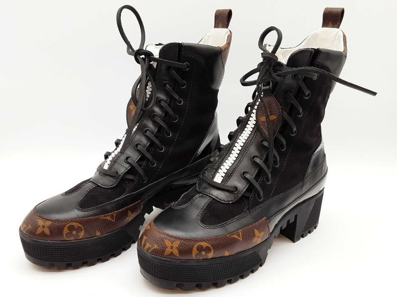 Louis Vuitton Laureate Desert Black Leather Boot Size Eu 40 Do1124wxzde
