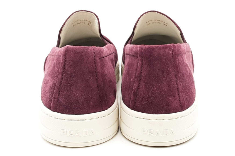 Prada Purple Suede Slip On Sneakers Size 39 Eb0225lrxsa