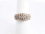 1.08 Cttw Diamond & 14k Yellow Gold Pyramid Ring 4.5 Grams Size 7 Fw0426wcrdu