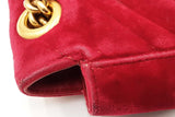 Gucci Hibiscus Red Velvet Marmont Matelasse Crossbody Eb0726oxzdu