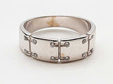 0.12 Cttw Natural Diamonds 14k White Gold 6.3g Ring Size 8 Do0326wwxde
